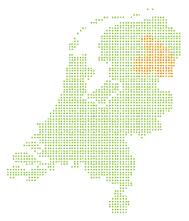 Kaart zinmail provincies Nederland